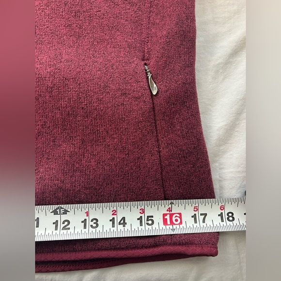 The North Face Hoodie Crescent Sunshine Maroon Fleece Pullover Womens Size M - Picture 9 of 12